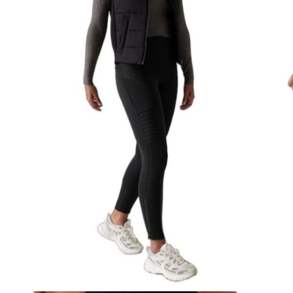 Athleta Black Delancey Moto Tight Leggings, size Small - Picture 1 of 15